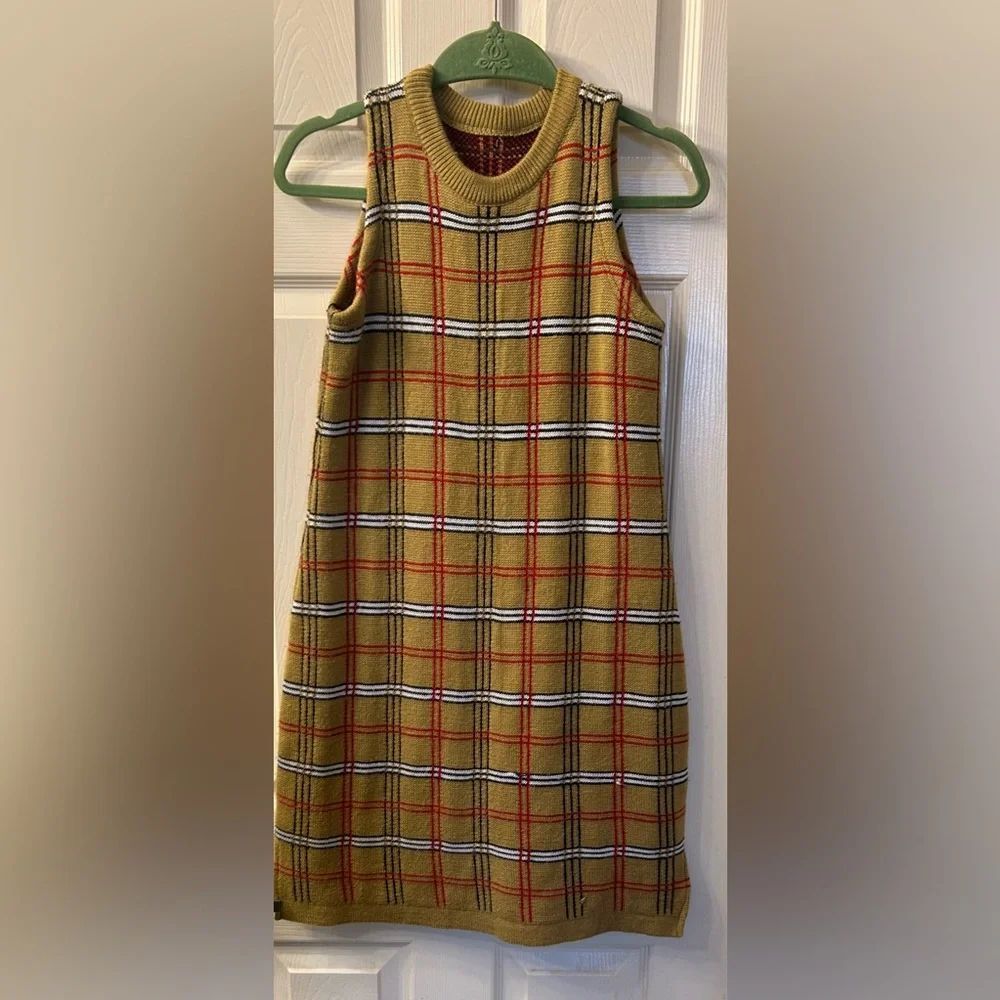 Plaid Sleeveless Dress size M